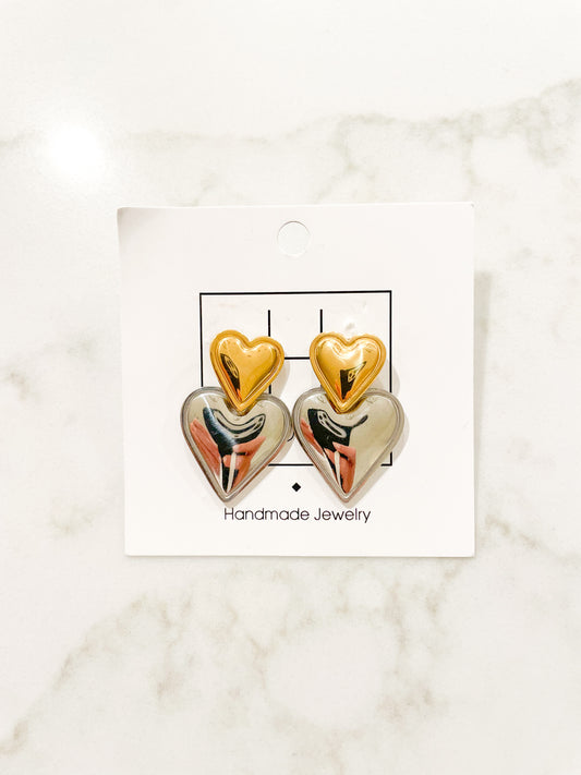 Hart Designs - Double Heart Earrings