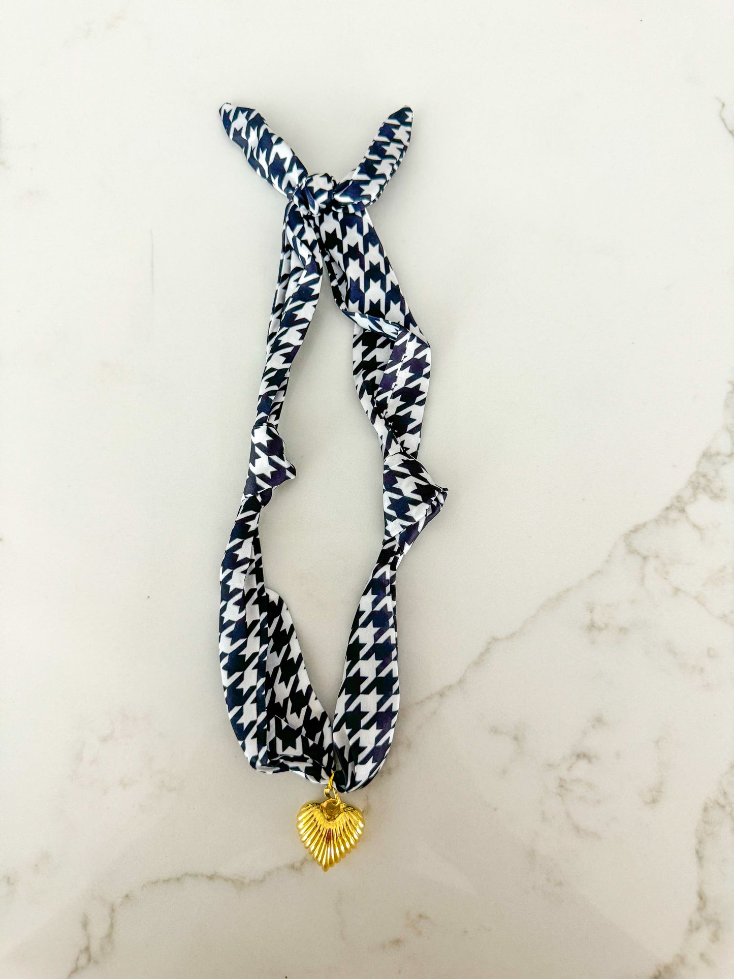 Houndstooth Scarf Necklace
