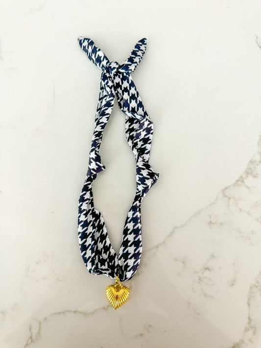 Houndstooth Scarf Necklace