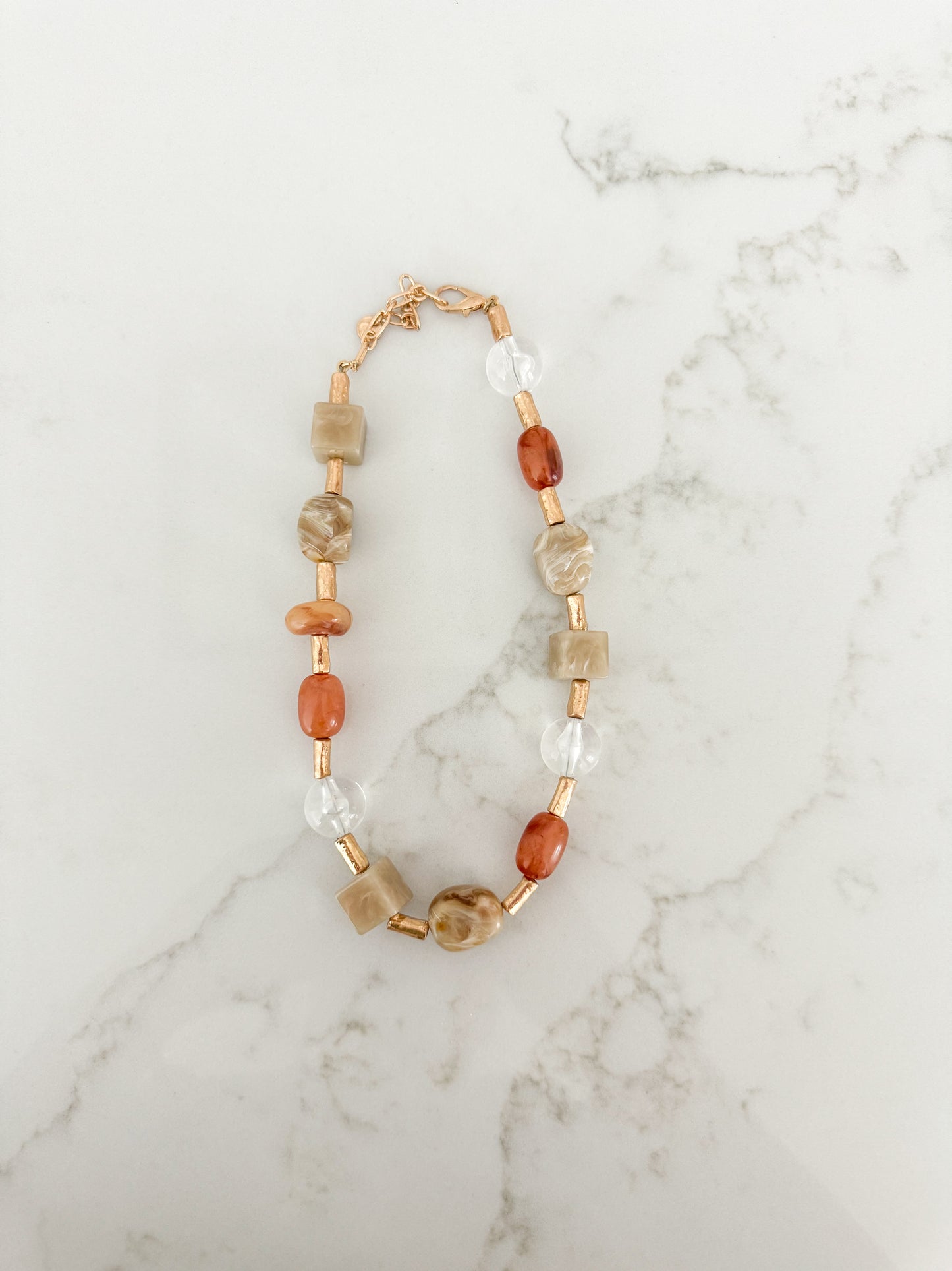 Beaded Marble Necklace