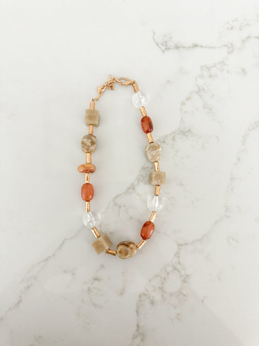 Beaded Marble Necklace