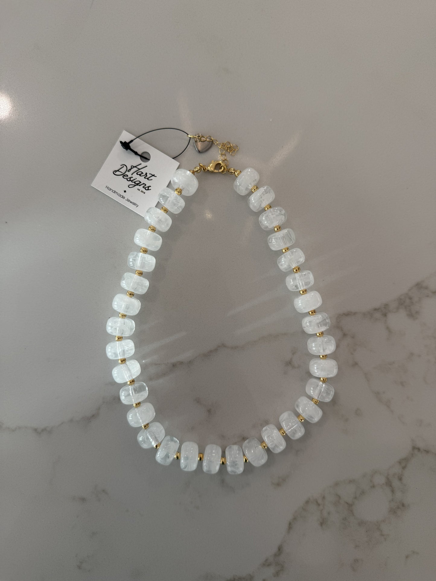 Clear Beaded Bubble Necklace