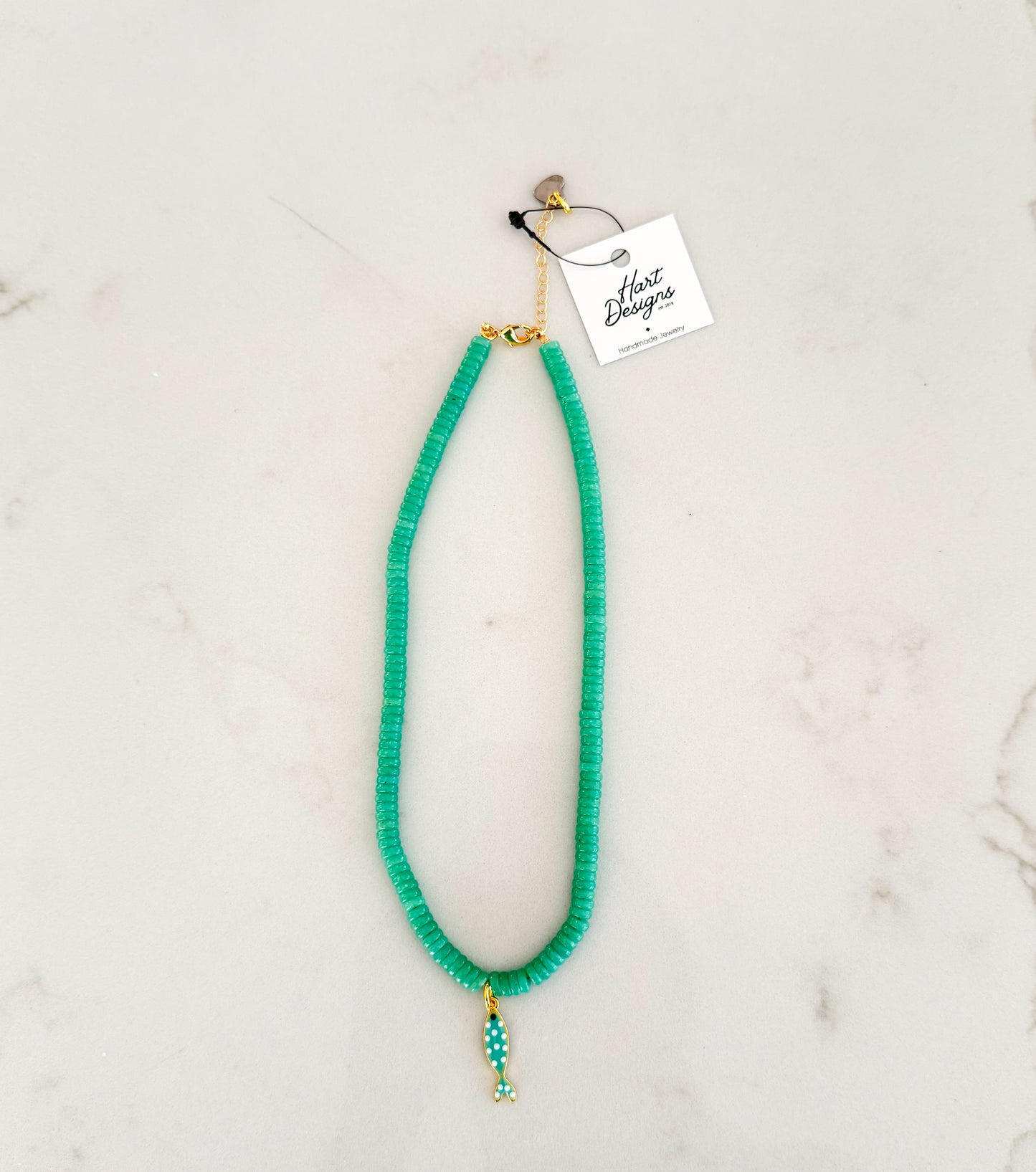 Turquoise Sardine Pendant Necklace