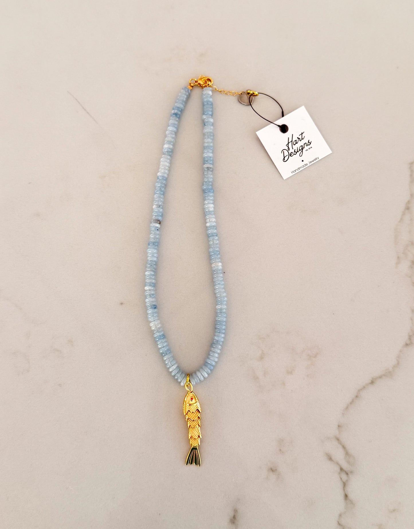 Light Blue Sardine Necklace