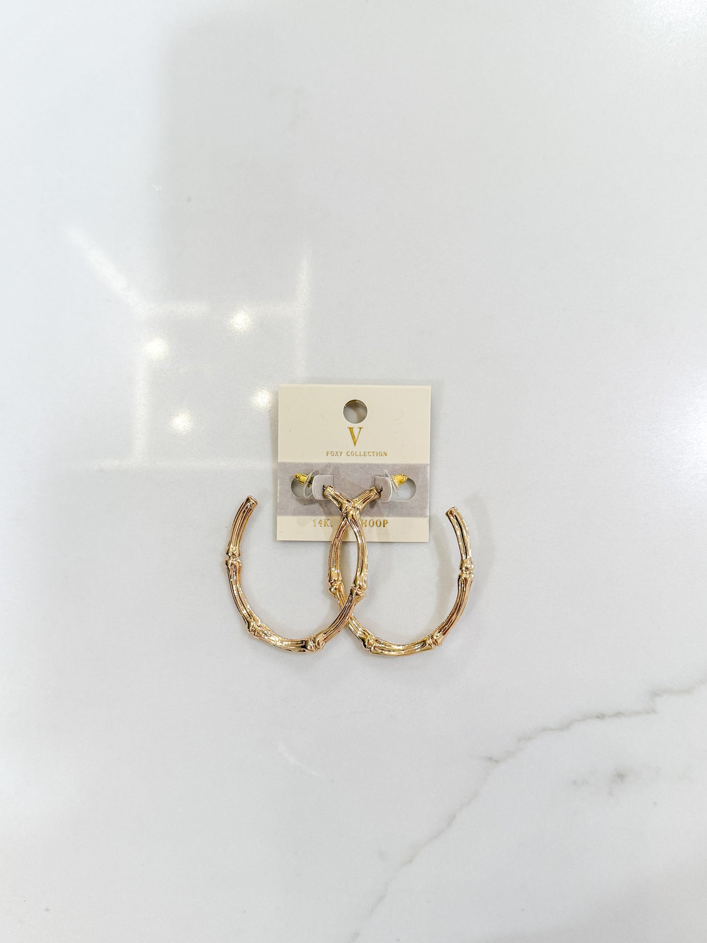 Bamboo Gold Hoops
