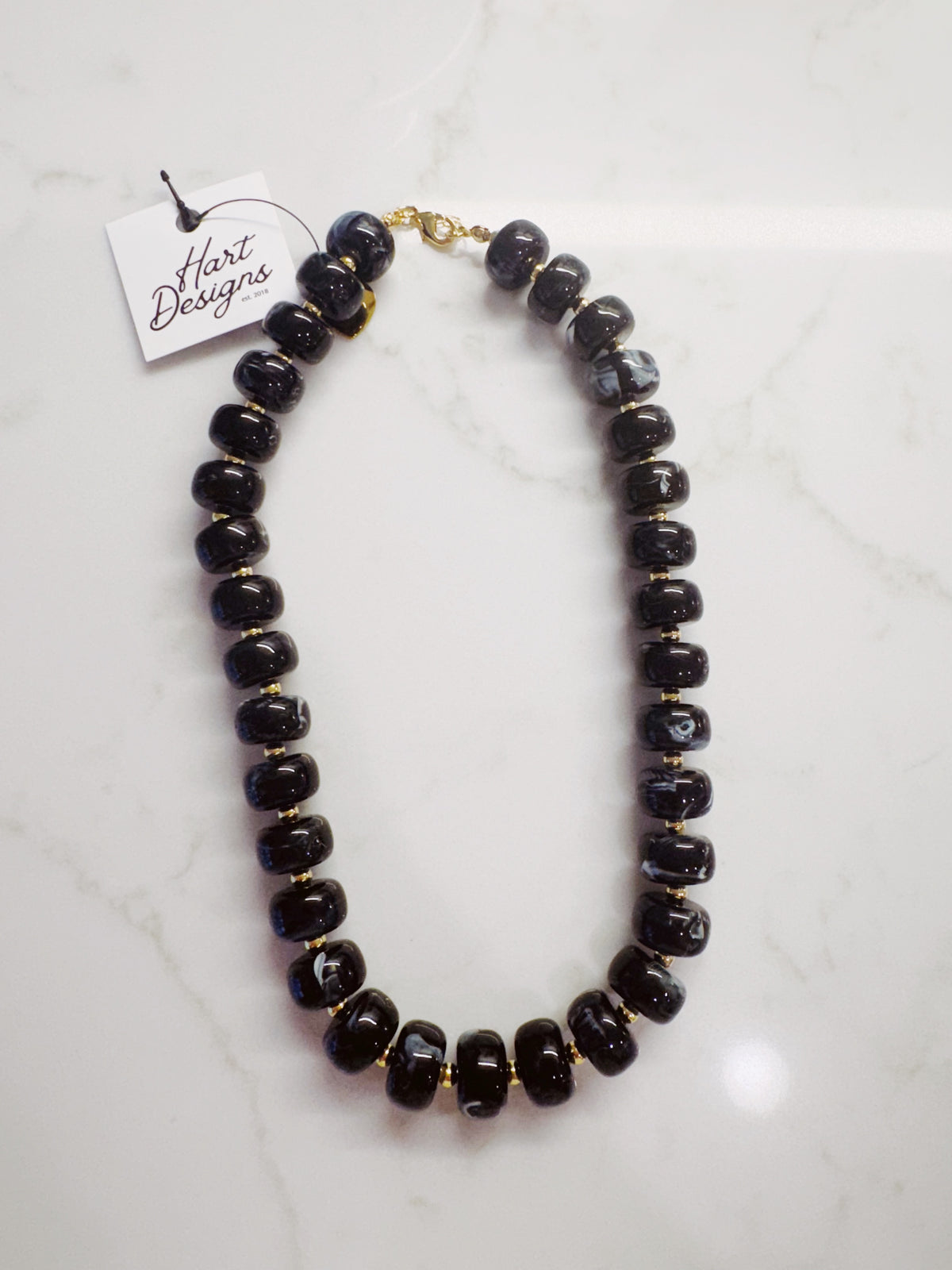 Black Marble Necklace