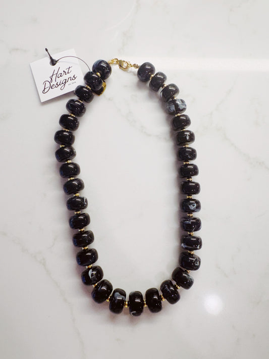 Black Marble Necklace