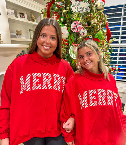 Red Merry Sweatshirt