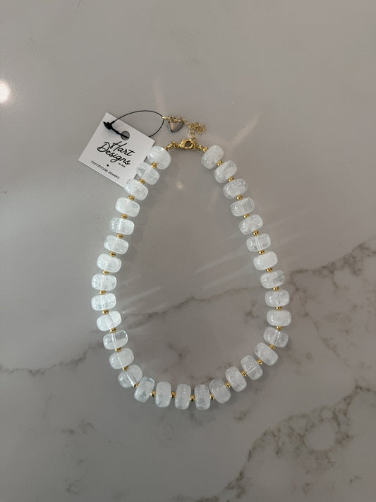 Clear Beaded Bubble Necklace