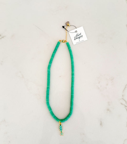 Turquoise Sardine Pendant Necklace
