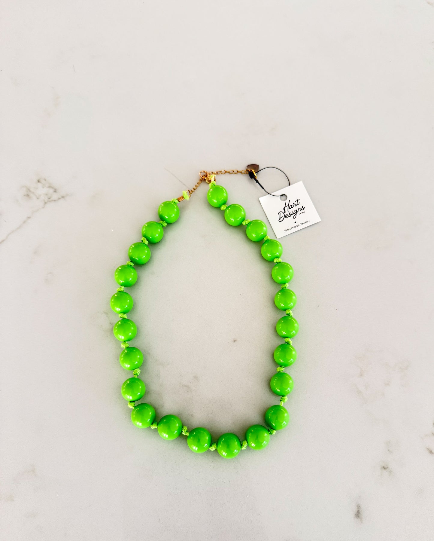 Lime Green Bubble Necklace