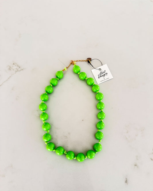 Lime Green Bubble Necklace