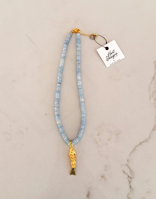 Light Blue Sardine Necklace