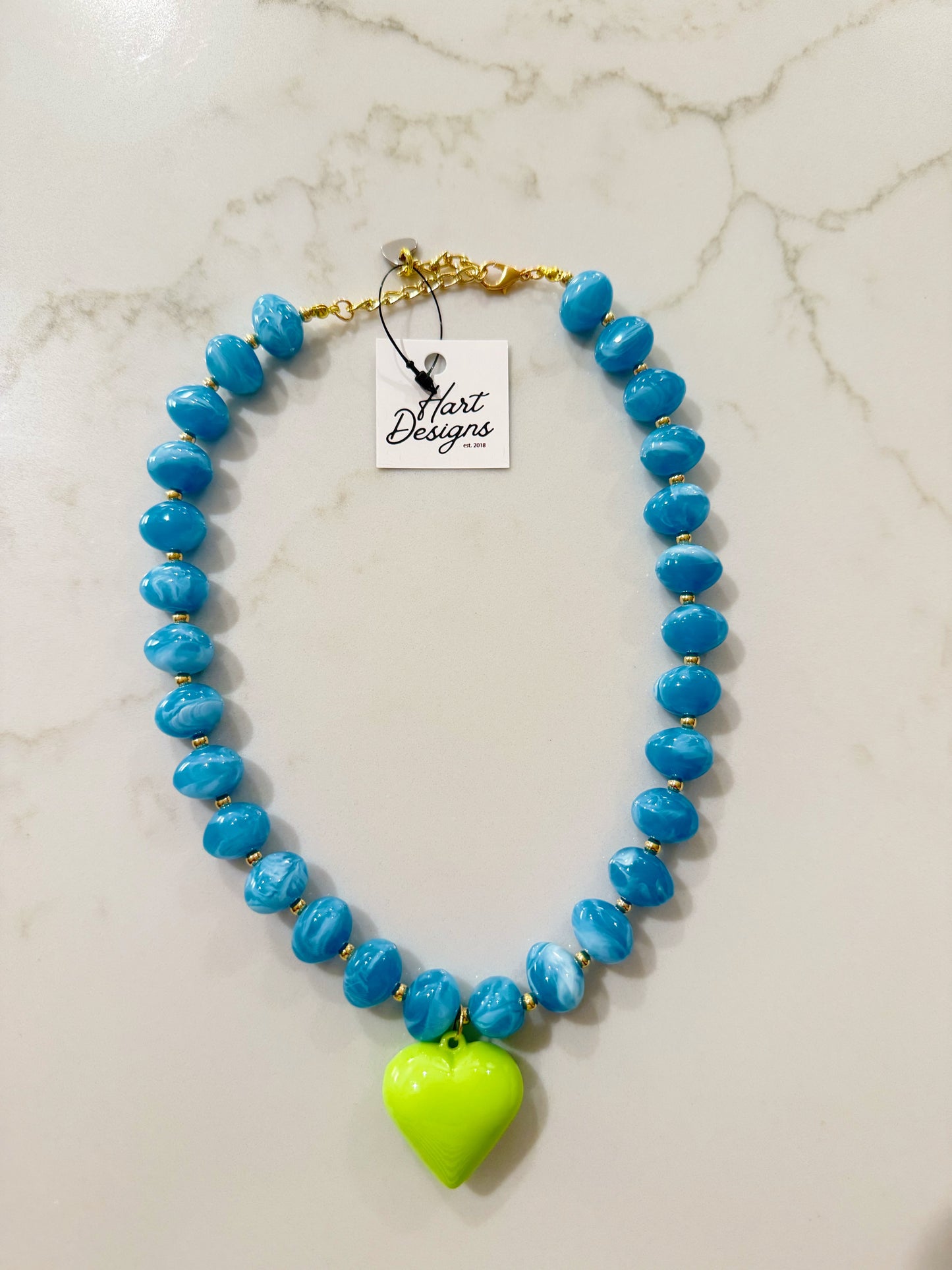 Lime Heart Necklace
