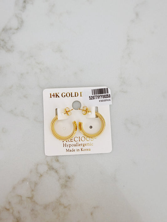 Small Ridged Hoops
