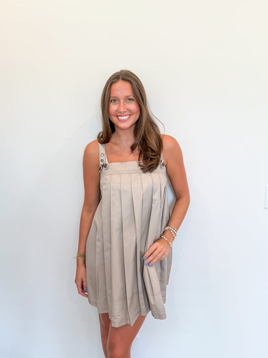 Pleated Flare Dress