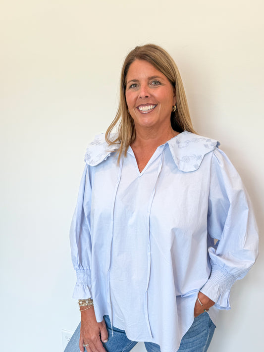 Blue Peter Pan Blouse