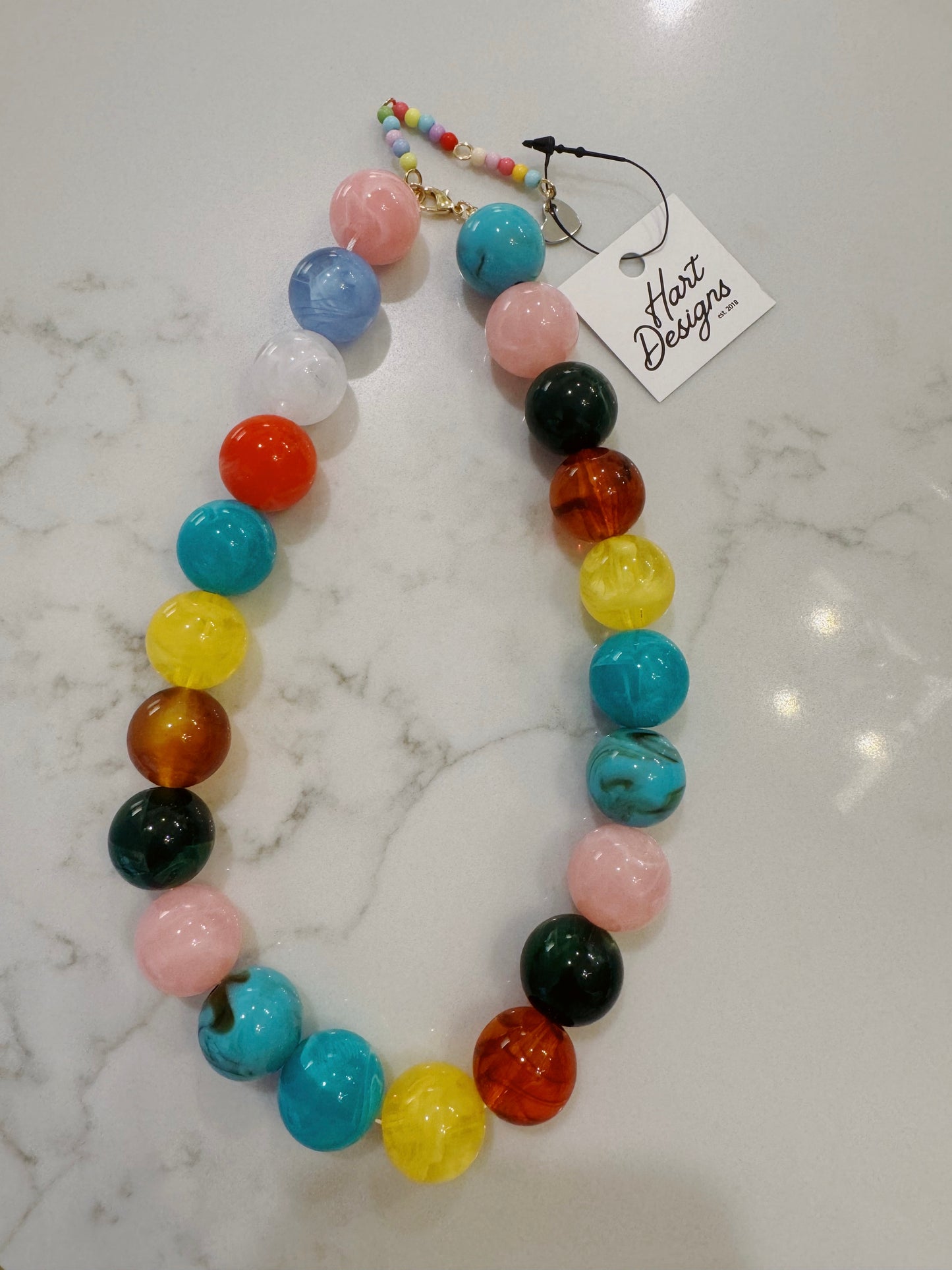 Multi bubble Beaded Necklace