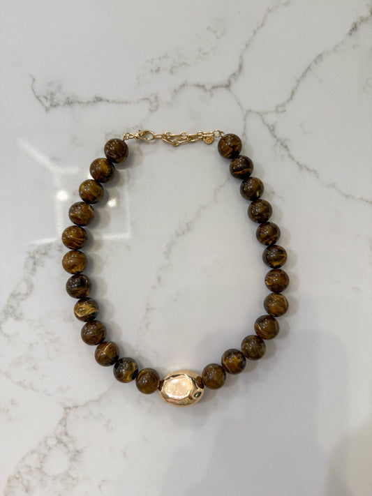 Brown Beaded Necklace