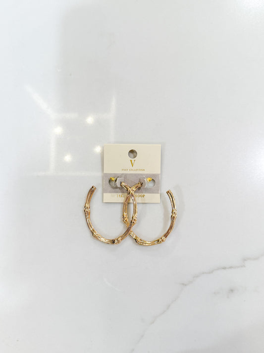 Bamboo Gold Hoops
