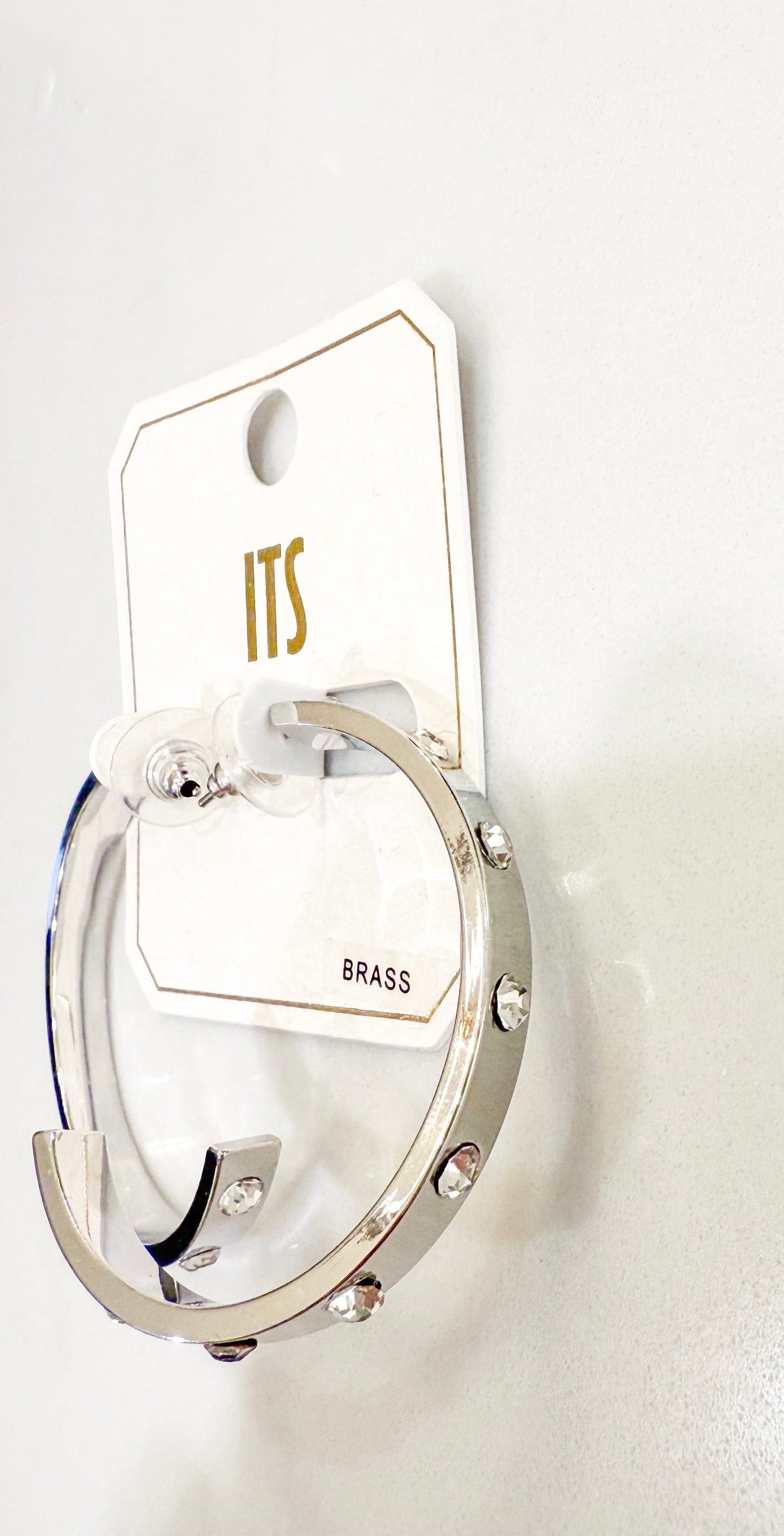 Silver Studded Hoops